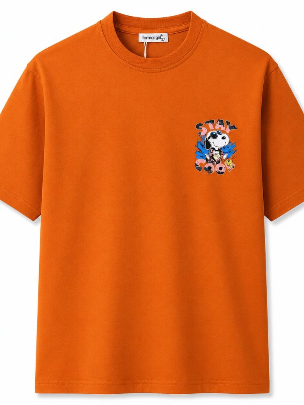 Formal Girl Orange Stay Cool Graphic Oversized T-Shirt | Casual Tee